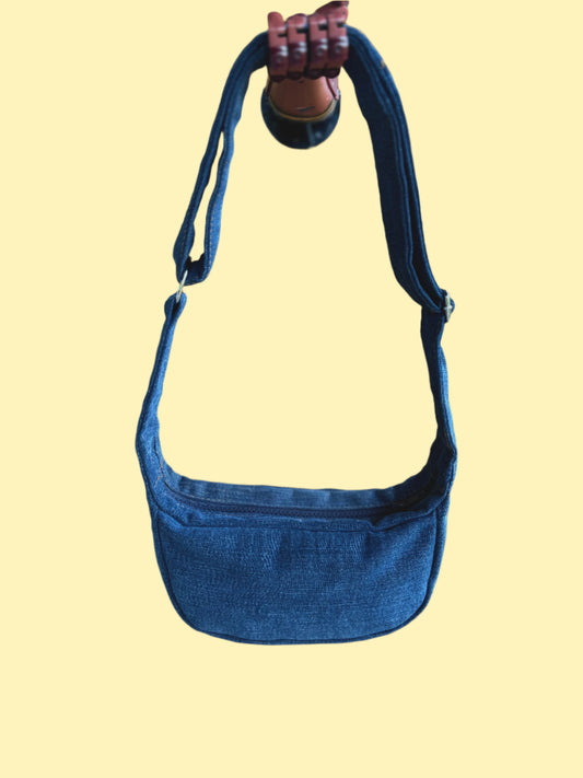 Dark Denim upcycled handbag by KIOKU Studio