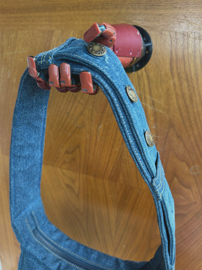 Upcycled Blue Denim Baguette • KIOKU Studio